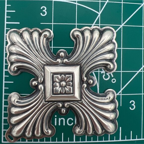 Sterling Silver Christmas Cross Ornament '73 Reed & Barton Pendant 17.6g Maltese - Picture 5 of 8